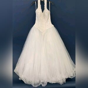 Oleg Cassini x David's Bridal Designer Women's White Wedding Dress - Size 6